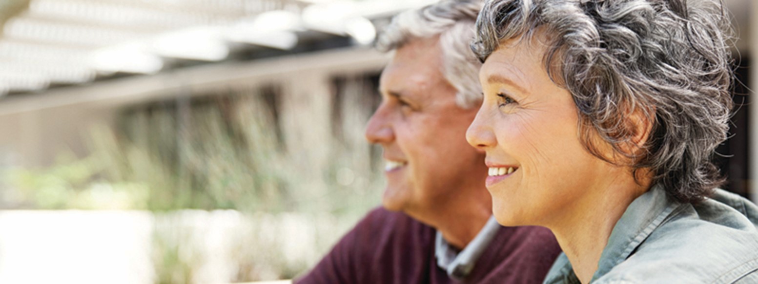 happy couple planning for retirement